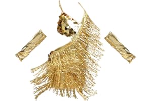 Yuluo Nappa Paillettes Latino Danza Abito Ragazza - Sexy Cinghia Costume Salsa Samba Rumba Jazz Tango Ballo Vestito Bambini