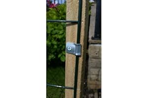 Gro Garden Products Fence Panel Clips, Metal Mesh Clip - Wire Mesh Fencing Clips for Garden Mesh Fencing Securing Fence Panel - Wire Mesh Clips for Temporary Fencing with Screws (Pack of 100)