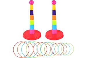 Lekabee Gioco del lancio dell'anello per bambini, giochi di lancio dell'anello di carnevale per bambini festa di compleanno giochi da giardino all'aperto forniture