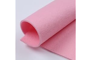 MONDO TESSUTI Fogli di Feltro SPESSORE 3MM VERO FELTRO Dimensione 50x36cm - 39 Colori Disponibili - Altissima Qualità - Ideale per Hobbistica (Rosa)