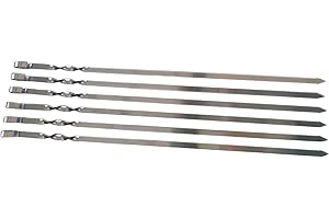 OLYMP Pinchos para parrilla, 6 unidades, 60 cm (2,5 mm de grosor)