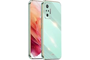GOGME Funda para Xiaomi Redmi Note 10 Pro, Carcasa Suave Silicona TPU de Galvanoplastia Cubierta Delgado, Protector TPU a Prueba de Golpes Case Cover. Verde