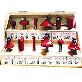 COMBAT 12 Par&ccedil;a Freze U&ccedil; Takımı Ahşap Oyma Ağa&ccedil; Delme &Ccedil;antalı Set 8 mm