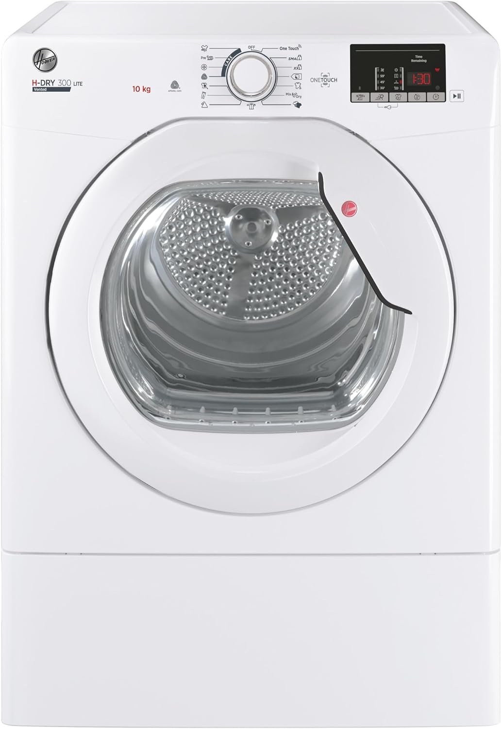 Hoover H-DRY 300 LITE Freestanding Vented Tumble Dryer, 10 Kg, Class C, NFC & hOn App, Anti-Allergy & Advanced Care, White, 59.6x60.7x85 cm - HLE V10DG-80