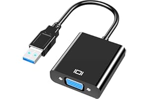 Azuxreza USB auf VGA Adapter,USB 3.0/2.0 zu VGA Adapter Konverter,HD 1080P Video Grafikkabel Konverter für PC, Laptop HDTV TV kompatibel mit Windows XP/7/8/8.1/10(NOT Für Vista, Linux, Chrome)