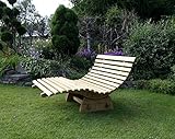  Relaxliege verstellbar,Saunaliege, Holzliege, Wellnessliege, Funktionsliege, 130 cm breit