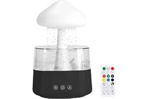 MIFXIN Umidificatore a forma di nuvola con luce LED a 7 colori, diffusore di oli essenziali per aromaterapia, micro umidificatore con telecomando, fontana da scrivania, comodino, per dormire,