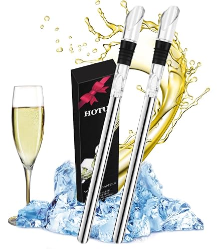 glacies Set refrigeratore per vino 5 in 1 con beccuccio e cubetti di ghiaccio in acciaio