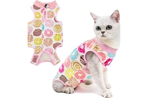 VZUHSW 1pcs Katzen-Shirt nach OP/Kastration - Medizinische Haustierkleidung zur Genesung - Operationsanzug/Anti-Leck-Schutz, für sterilisierte Katzen oder Kätzchen nach der Operation