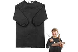 SVALOR Fartuch malarski dla dzieci, wodoodporny fartuch malarski dla dzieci w wieku 8-10 lat, fartuch malarski dla dzieci, fartuch malarski z rękawami i dużymi kieszeniami – do szkoły, gospodarstwa domowego