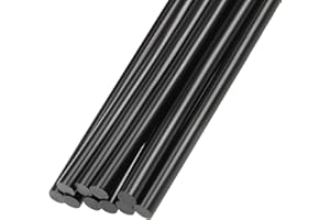 Rebower Calda Colla Bastoncini Mini Adesivi Caldo Fondente Colla Pistola Bastoncini, [per Arte, Artigianato, Fai-da-te, Carte Creazione] - 0.27" x 6"/Nero/10pz