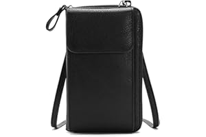 Kememo Crossbody Phone Bag for Women, PU Leather Ladies Cross Body Handbags Mobile Phone Pouch with Adjustable Strap Card Slots, Small Cellphone Shoulder Bags Coin Purse Wallet Gifts for Women