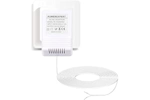WINOK 24V 500MA Transformer, AC Power Supply Compatible with All Versions of Video Doorbell and Thermostat, Doorbell Transformer with 5M (197") Long Cable
