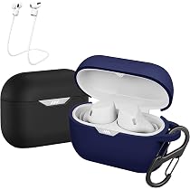 EasyBee 2er Pack Hüllen Für Jabra Elite 5 Ladecase – Mit 2 Karabinern, Flüssigsilikon