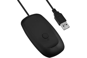 ‎MCBAZEL Mcbazel Wireless USB 2.0 Gaming-Empfänger-Adapter für Microsoft Xbox 360, Desktop PC, Laptop, Gaming-Schwarz