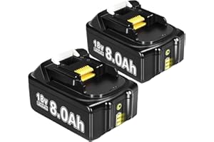 KOCTOTO 2X 18V 8.0Ah/8000mAh Ersatzakku für Makita Akku 18V Ersatzakku für Makita Akku BL1860B BL1840 BL1830 BL1815 BL1835 BL1850B BL1860B BL1845 BL1850 194205-3 LXT-400 with LED Werkzeugakku (8.0Ah-2)