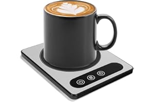 GARMEE Tassenwärmer für den Schreibtisch mit 9 Temperaturstufen, Kaffeewärmer mit 12-Stunden programmierbarem EIN-/Ausschalt-Timer,Kaffeetassenwärmer für Kaffee, Milch