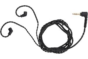 Topiky IEM Cable, OFC Braided Upgrade Cable with 3.5 Mm Male To QDC 0.78 2 Pin, For ZS10 Pro ZSN Pro AS16 TRN MT1 EM6L CCA C1