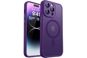 CANSHN Magnetyczne etui kompatybilne z iPhone 14 Pro Max, ulepszone [pełna ochrona aparatu] [kompatybilne z Magsafe] [półprzezroczyste matowe] odporne na wstrząsy ochronne etui na telefon 16,7 cala