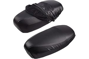 AMJKEJI 2 Pcs Motorcycle Seat Cover, Universal Motorbike Seat Cover Waterproof Rain Dust UV Protector Oxford Cloth Seat Cover Anti-slip Motorcycle Seat Cover Breathable Comfortable