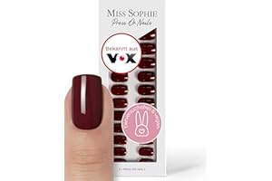 ‎MISS SOPHIE Original Miss Sophie Press On Nails | 32 Stück | Burgundy | Short Square | Für Fingernägel