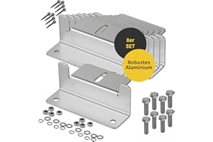 Avoltik 8 Stück Solarpanel Halterung Silber, Solar Panel Montage Z Halterung Mounting, Solarmodul Halterung mit Muttern Schrauben für Solarpanel Befestigung Z-Winkel, Solarpanel Z-Halterung