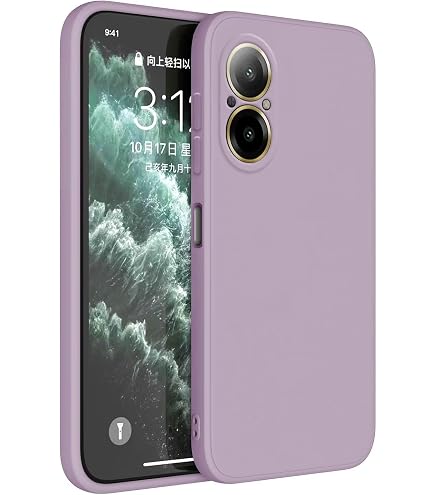 Wousunly Compatibile con Cover Realme C67 4G Silicone Glitter Brillare con Anello,Custodia Realme C67 4G Magnetico Antiurto Sottile Protezione Case (Viola