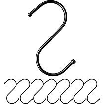 100 Ganci A S In Acciaio Nero - Mini Ganci Per Cucina, Bagno, Camera E Ufficio, Senza Forare - Foto 4