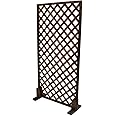 YATAI Standing Rustic Wooden Tall Fence With Stand - Trellis Spaced Picket Fence Garden Creations Patio Pet Gate for Miniature - Plant Climbing Lattices Trellis Fence Partition Screen For Restaurant