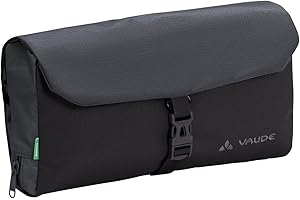 VAUDE Kulturbeutel WegaWrap, Kosmetiktasche mit integriertem Spiegel, Zahnbürstenhalter und Aufhängehaken, wasserabweisende Kulturtasche mit durchdachter Innenaufteilung