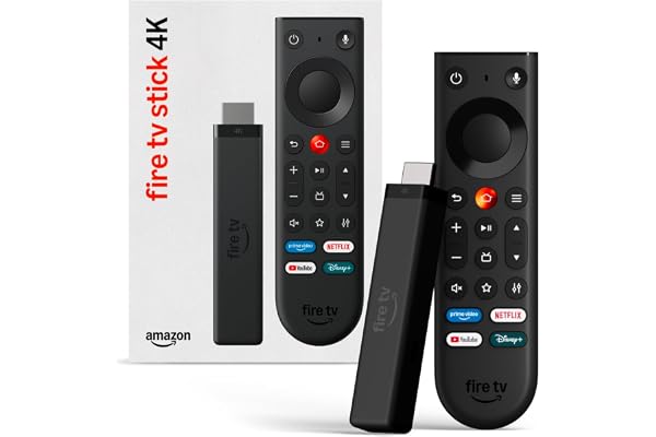 Amazon Fire TV Stick 4K (última generación): streaming 4K sencillo con nuevo mando Fire TV; ten todas tus apps en un solo lugar, TV gratuita y en directo, y encuentra series más rápido con Alexa+