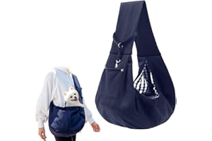 LAKPYN Sac de Transport pour Chien Chat, Réglable Sac à Bandoulière Mains Libres Petit Chien, pour l'extérieur, Les Voyages, Marche