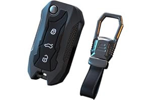 ontto Funda para llave de coche para Skoda Fabia Octavia Superb Seat Altea Leon Ibiza Golf 5 6 Polo Passat Aleación Mando a distancia Funda llavero Funda protectora