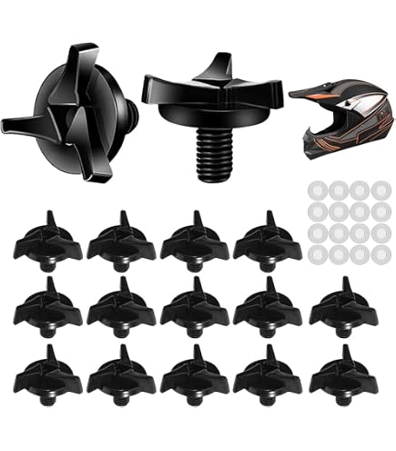 2 Paia Base Lente Per Casco Moto - Viti Sostitutive Per Blocco Visiera, Diametro 4.9 Cm, Plastica Resistente