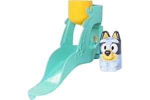 Toomies Blueys Wasserrutsche, Badespielzeug für Kleinkinder, Wasserspaß mit Drehaugen, Fördert Feinmotorik, Mit Saugnäpfen, Ab 18 Monaten