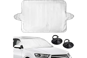 Cozlly Copri Parabrezza Auto, Parasole Auto Esterno, Protezione Parabrezza antighiaccio con Ventosa, Ripiegabile Copertura Parabrezza Auto, Protezione da Sole, Gelo, Neve, Grandine, 200 x 120 cm
