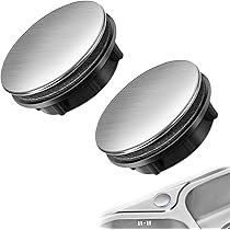 Coperture Foro Rubinetto Cucina - 2 Pezzi, Acciaio Inox, Antiperdite, Per Lavello, Argento/Nero - Foto 4