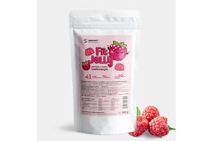 INSPORT Nutrition - FIT JELLY - Gelée sans sucre - Faible teneur en calories - Pas de graisse et pas de glucides - Teneur élevée en protéines - 301g Poudre (Framboise)