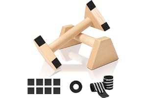 2 stycken push-up-handtag, push-up barer, push-up-handtag trä, fristående, paralletter, med 1 rulle tejp och 1 par armband, f