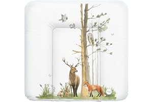 Ceba Baby® Soft Changing Mat 75 x 72 cm – Baby Changing Mat – Changing Table Mat for Boys and Girls – Waterproof, Washable, Oeko-Tex® Standard 100 – Made in the EU – Forest