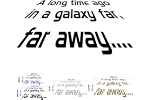 WONDROUS WALL ART Star Wars - Adesivo da parete con scritta "A Long Time Ago", per camera da letto dei ragazzi, sala giochi (piccola)