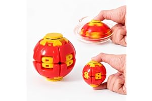 Helix Core Ball, roterande stressleksak för kontoret – Röd A6 | Anti-stress roterande spalla Kompakta 5,8 cm per tak/scrivani
