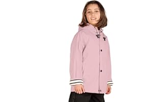 Breizh Ocean - Ciré Imperméable Enfant ELVEN, Intérieur Rayé Marinière avec Capuche - 1 an à 14 Ans