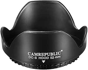 52mm Flower Petal Lens Hood For Nikon D7100 D7000 D5100 D5000 D3200 D3100 D3000 D800 D700 D300 D300S D200 D100 D90 D80 D70 D70S D60 D50 D40X D3 D3S D3X D2XS D2X D2HS D2H D1H D1X DSLR Camera