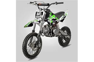 T-MOTO.IT #1 OFF ROAD LEADER T-MOTO Motocross Pitbike PRO607 125cc, Minimoto cross Automatica 14/12 4 Tempi, Minicross bambini e ragazzi (Verde)