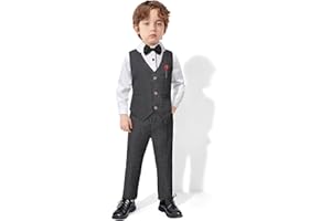 Nwada Smoking Abiti Bambini e Ragazzi Completi e Coordinati Camicie Cravatta a Farfalla Panciotto Pantaloni