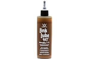 Peaty's LinkLube Wet Lubrifiant Chaîne Vélo pour Conditions Humides - MéLange d'Huile et Cire avec Inhibiteurs de Corrosion, Protection Longue Durée pour VTT, Route et Vélo électrique, 120 ML