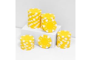 JIESITE 11.5 Gram Poker Chips ABS Monte Carlo Poker Chips Casino Grade Poker Chip for Texas Hold'em, Blackjack,Card Night Poker Games-Pack of 50