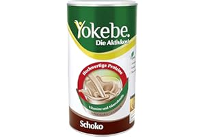 ‎YOKEBE Yokebe - Die Aktivkost - Schoko – Mahlzeitersatz für eine gewichtskontrollierende Ernährung - glutenfrei, laktosefrei und vegan - mit Proteinen - 500 g = 12 Portionen