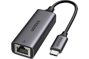 UGREEN USB C RJ45 Ethernet Adapter 1000 Mbps Kompatibel med iPhone 16 Pro Max, Thunderbolt 3 Mac Pro Galaxy S21 Huawei P40 De
